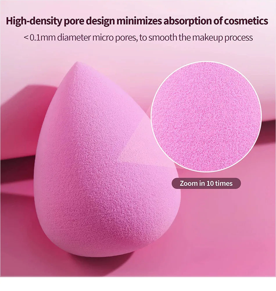 6pcs Mini Makeup Sponge Powder Cosmetic Puff Dry and Wet Sponge Concealer Liquid Foundation Beauty Women Make Up Accessories