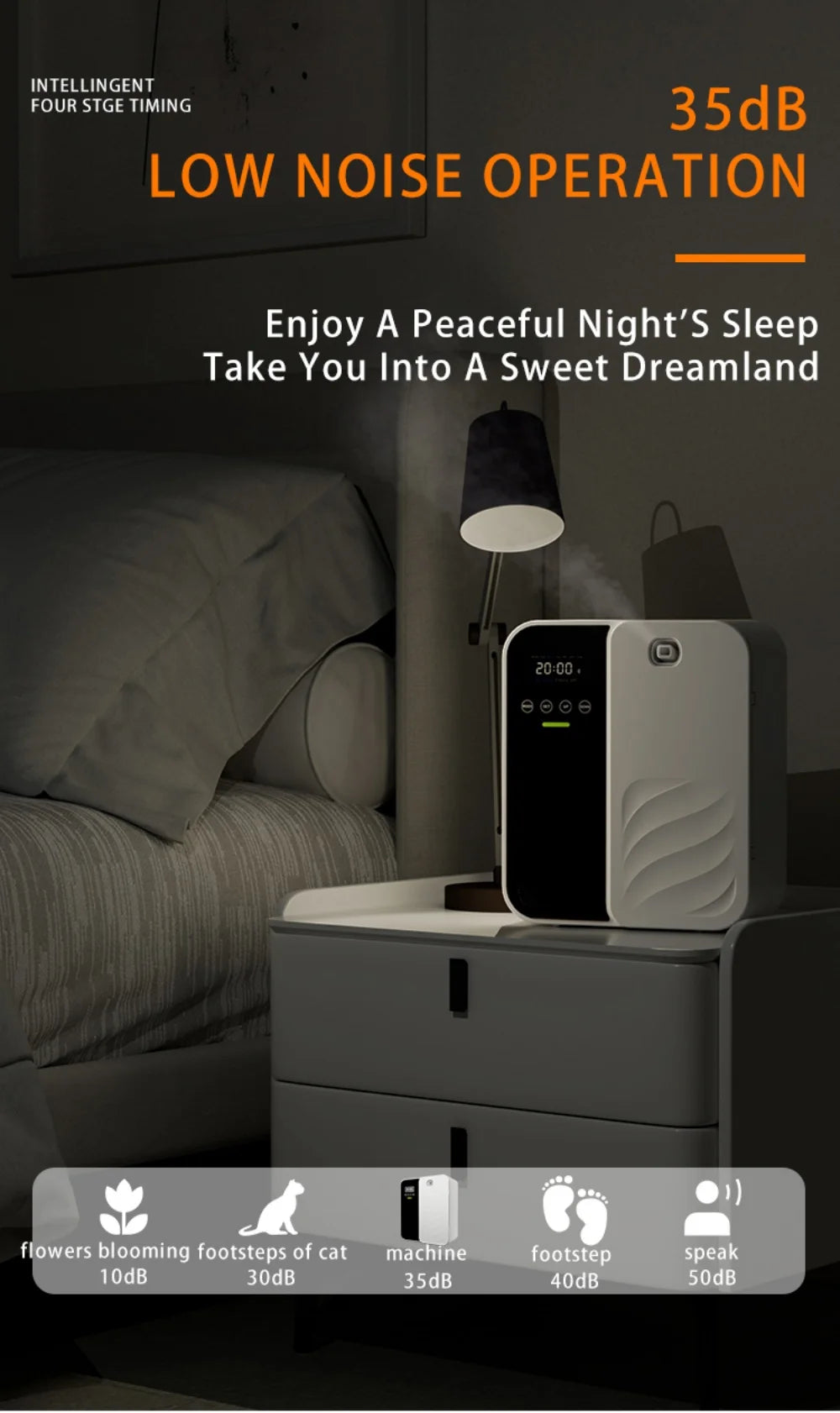 Aroma Diffuser 1000m³ Electric Scent Machine Smell Perfume Essential Oils Air Freshener 500ML Capacity Waterless Diffuser