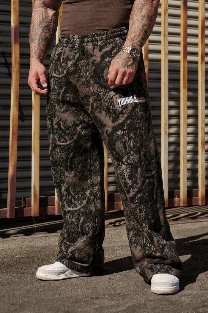 Men's pants New style Spring American digital camouflage print sports fitness Trousers loose and versatile wide-leg pants Man
