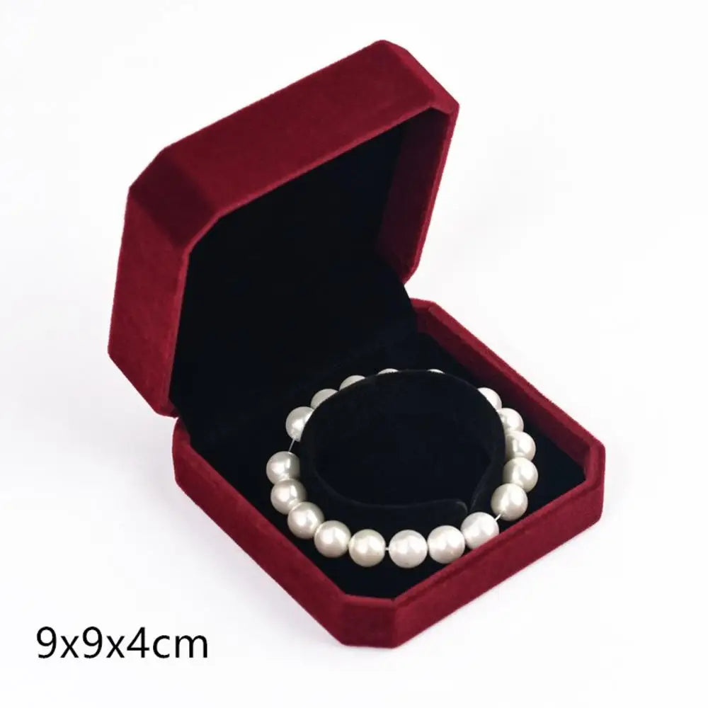 High-end Velvet Jewelry Box Necklace Ring Bracelet Pendant Earrings Storage Wedding Party Gift Box Jewelry Organizer Box Joyero