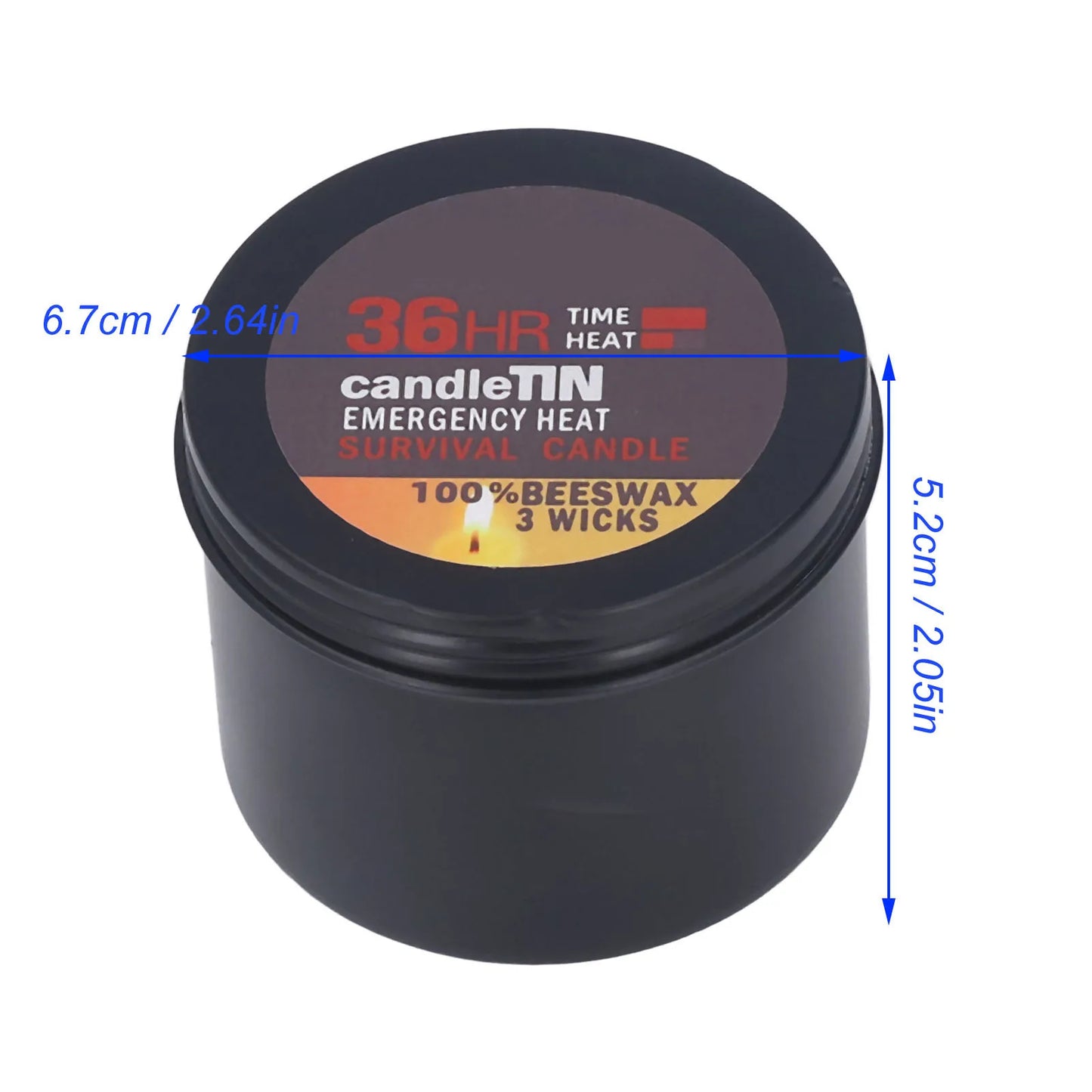 Survival Candle Widely Used Romantic Ambience Natural 36 Hours Burning Long Lasting Candles 3 Wicks For Home Outdoor Camping