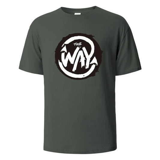 Men's Printed T-Shirt The Way Streetwear 100%Cotton Tops For Men Women Summer Breathable Short-Sleeved Casual O-neck Basic Tees