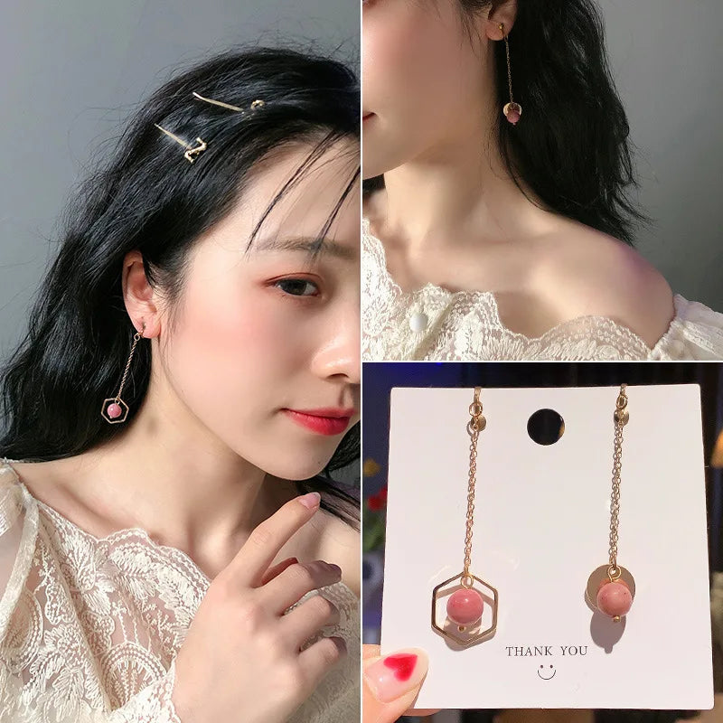 Korean Style Clip on Earrings No Pierced Earrings Women's Party Birthday Fashion Flower Heart Cute Cuff Earrings Ear Clip Gift