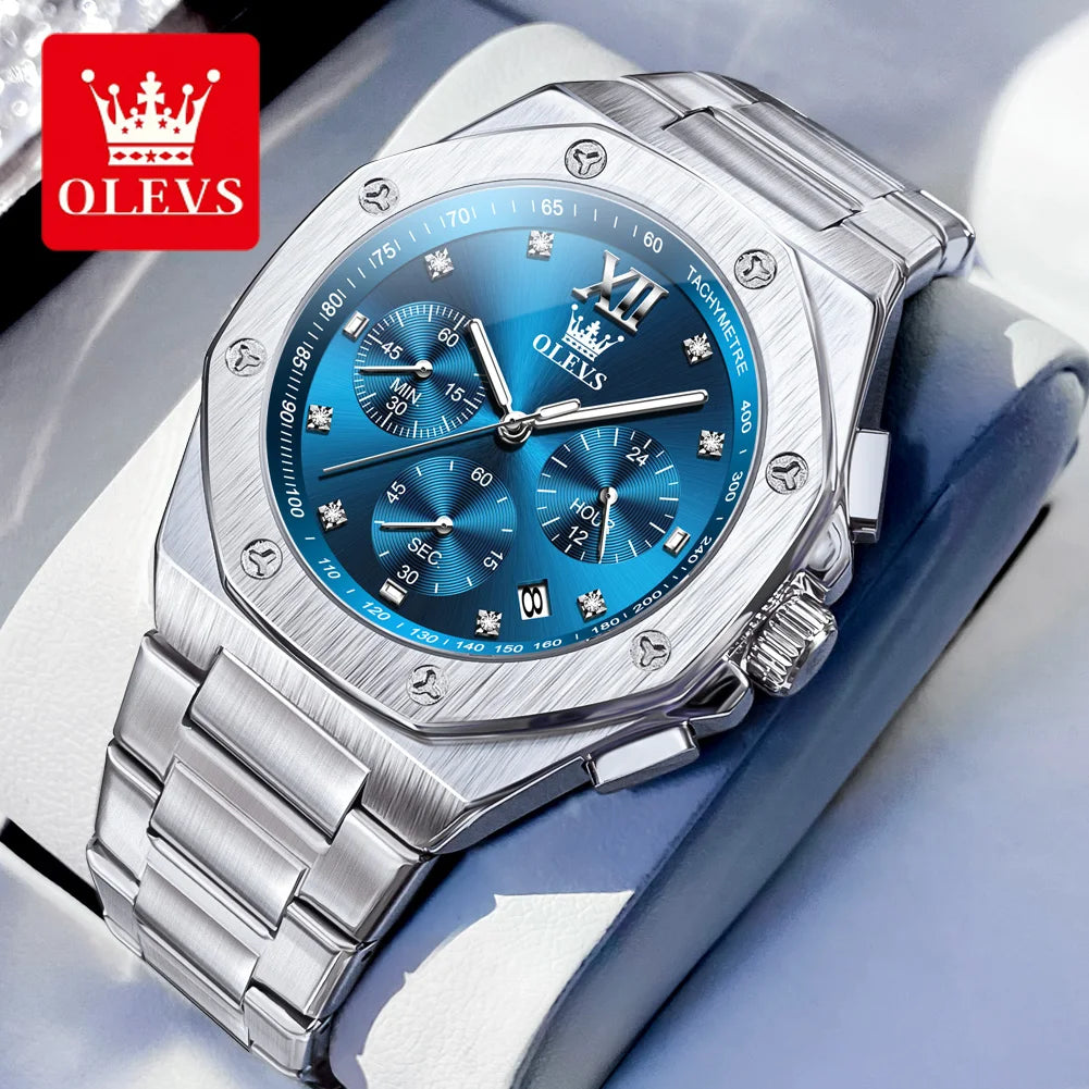 Watches for Men Top Luxury Brand OLEVS Quartz Men’s Watch Sport Waterproof Gold Wrist Watches Chronograph Date Relogio Masculino