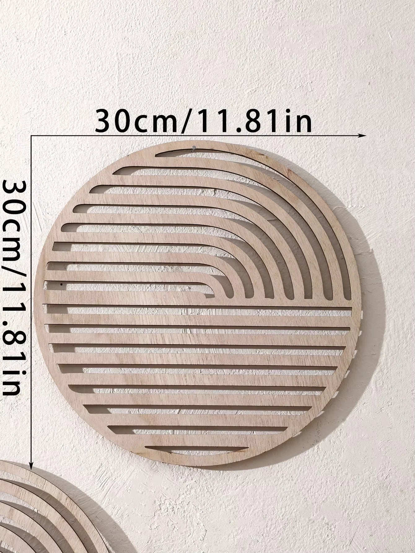 Natural Wooden Wall Hanging Wall Art Decor Water Ripples Wall Hanging Decoration Wall Decor Boho Wall Accent for Living Room