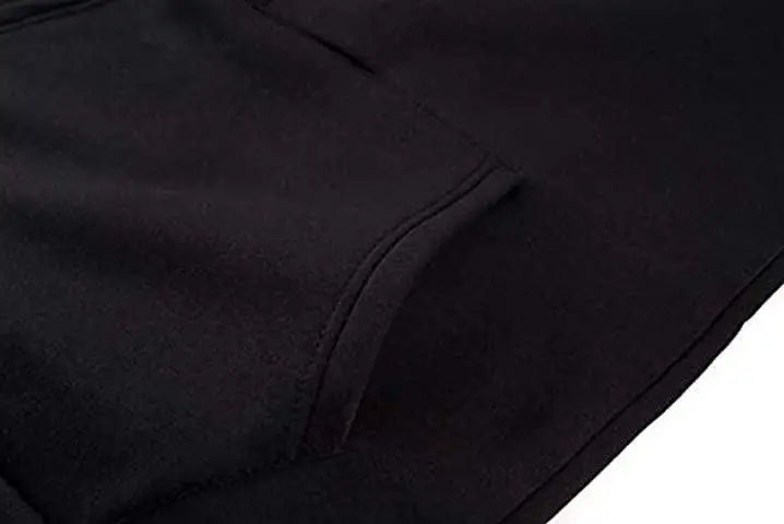 Men's Hoodies Long Sleeve Sweatshirts for Men Zipper Hooded Pullover High Neck Mens Sweatshirt Top Jacket Coat Black Sweater