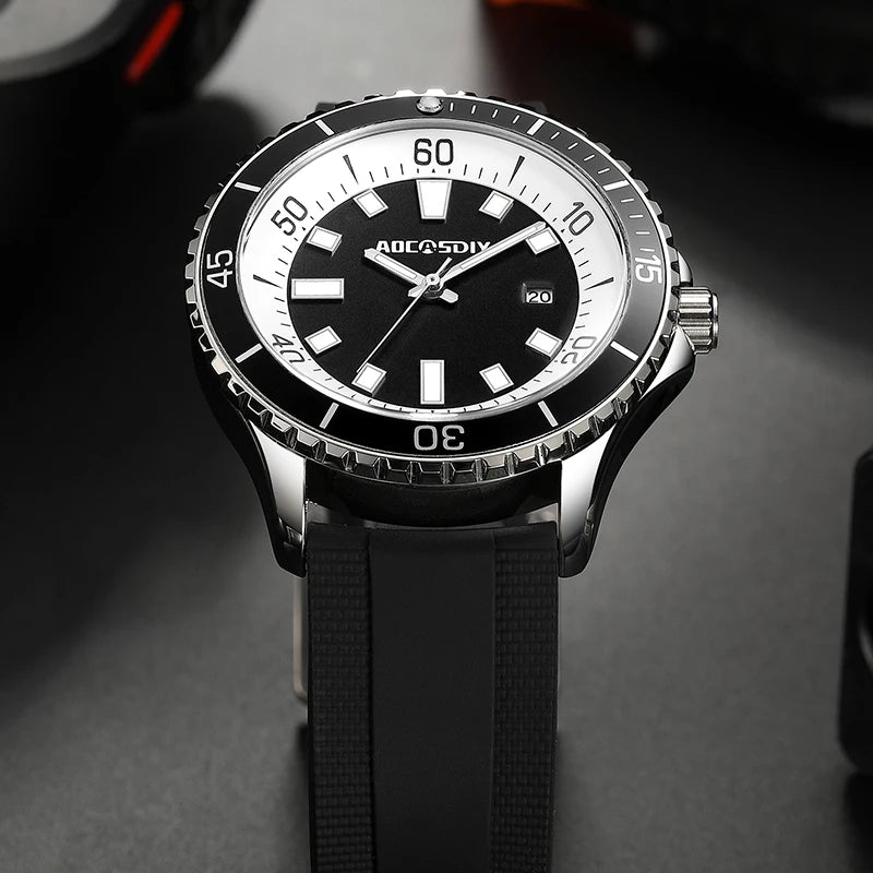 Fashion New Watches for Men Multi Functional Luminous Date Quartz Wrist Watch Man Clock Leisure Sports Waterproof Men's Watch