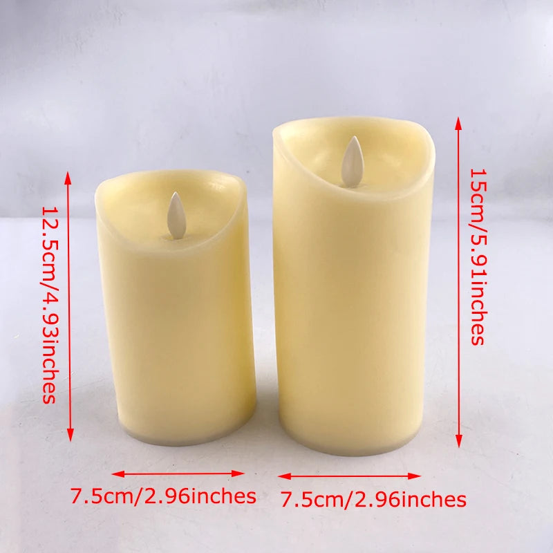 Flameless LED Candle Warm glowing decorative electric candles Home decorative candles for Ramadan Eid Festival Party Decor