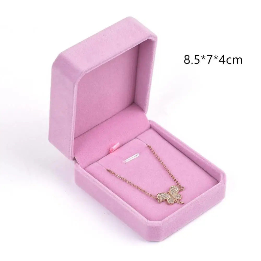 High-end Velvet Jewelry Box Necklace Ring Bracelet Pendant Earrings Storage Wedding Party Gift Box Jewelry Organizer Box Joyero