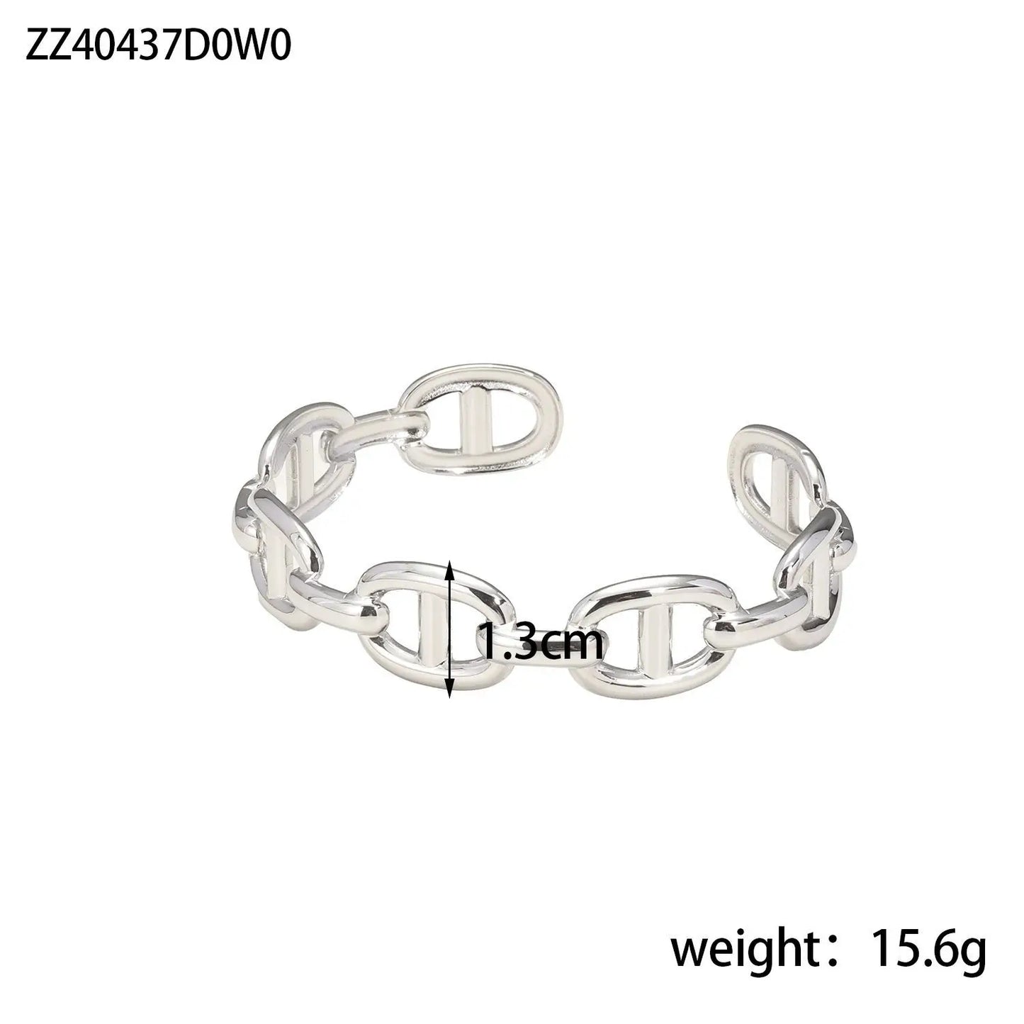 Titanium - Steel Gold - Plated C - Shaped Open - Ended Bangle. A Unique, Irregularly Spliced And Niche Accessory For Women.