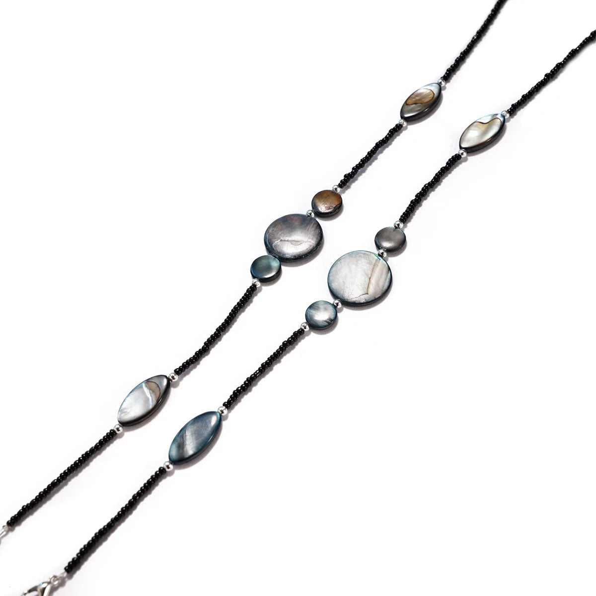 Fashion Reading Glasses Chain for Women Shell Beads Sunglasses Cords Beaded Eyeglass Lanyard Hold Straps Black Mask Rope