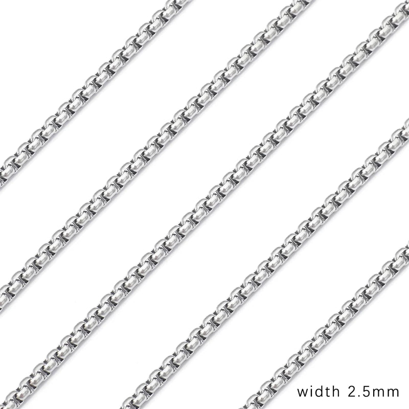 1M Stainless Steel Chain for Men Women Curb Cuban Link Chain DIY Basic Punk Choker Necklace Bracelet Hip Hop Male Jewelry Gift