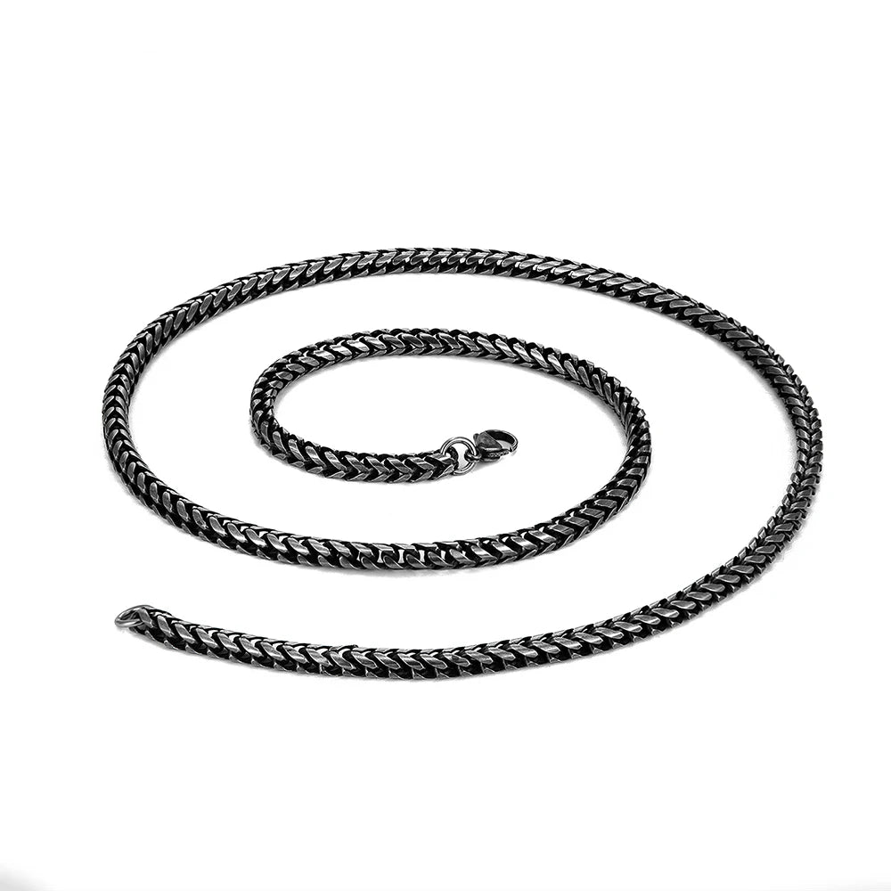 Men Goth chain Male Stainless Steel Trend Personality Keel Necklace For boyfriend brother fashion punk party long chain wholesal