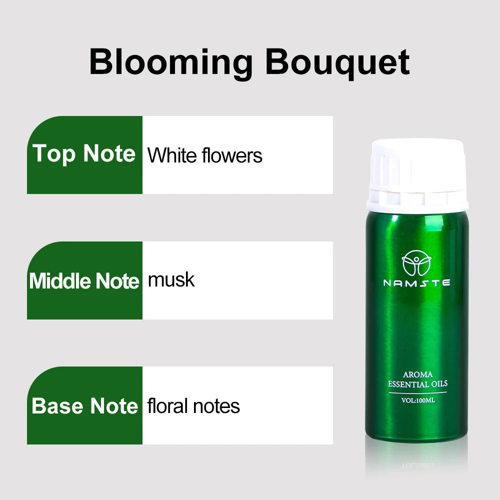 NAMSTE Hotel Perfume Oil 100ML Lavender Pure Essential Oils White Tea Coffee For Diffuser Aroma Oil Room Fragrance Air Freshener