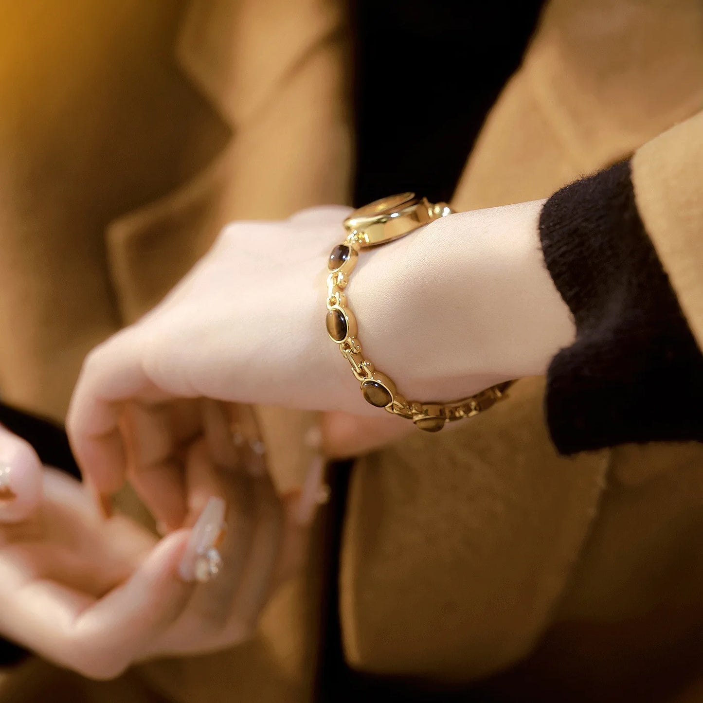 Watches For Woman Natural Jade Small Bracelet Quartz Wristwatch 2025 NEW Female Watch Vintage