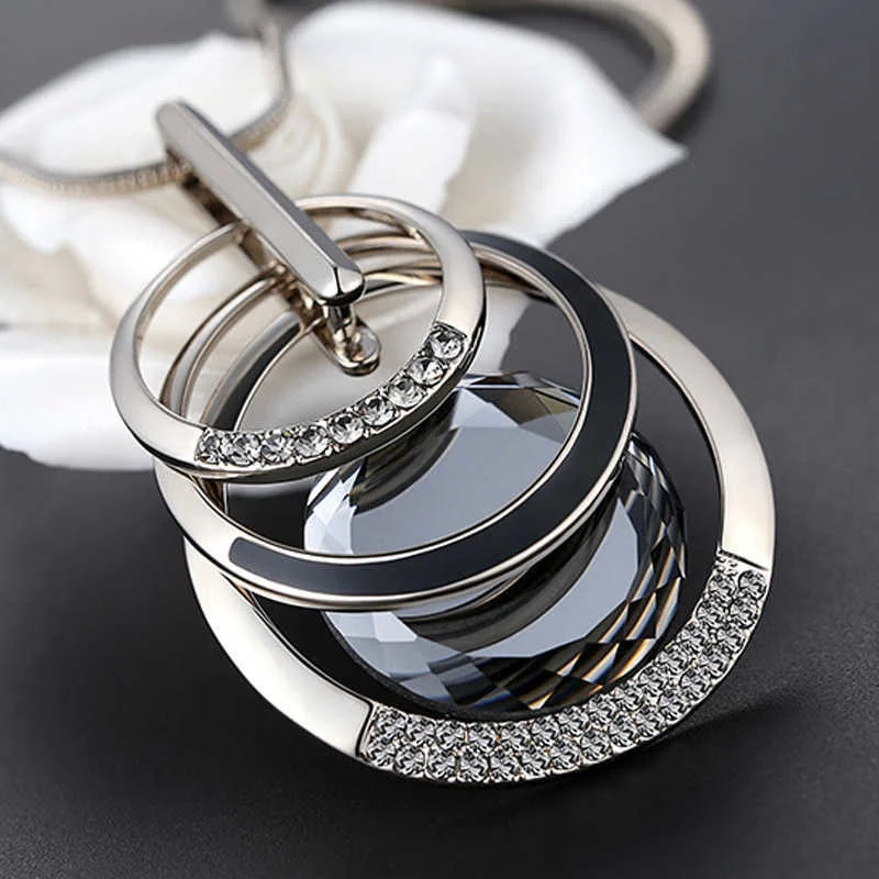 Long Necklaces & Pendants Fashion Geometric Crystal Statement Necklace For Women Collier Femme Pearl Choker Jewelry 2022