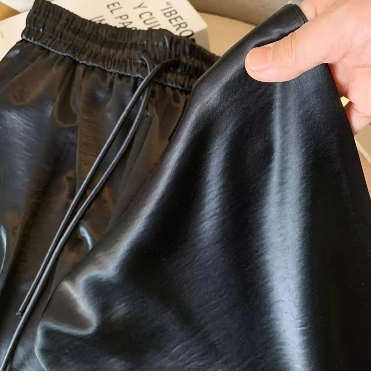 2025 Women's Loose Casual Trousers Summer New Lightweight Satin High Waist Wide Leg Pants Vintage All-match Straight Pants Femme