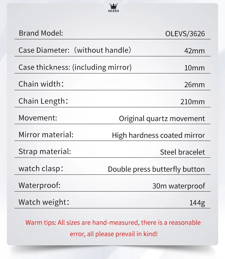 Watches for Men Top Luxury Brand OLEVS Quartz Men’s Watch Sport Waterproof Gold Wrist Watches Chronograph Date Relogio Masculino