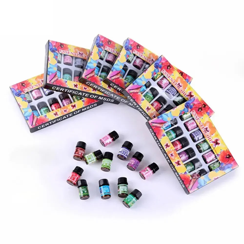 12PCS 3ML Air Freshener Natural Plant Aromatherapy Essential Oil Air Conditioning Perfume Aroma Diffuser Fragrance Humidifier