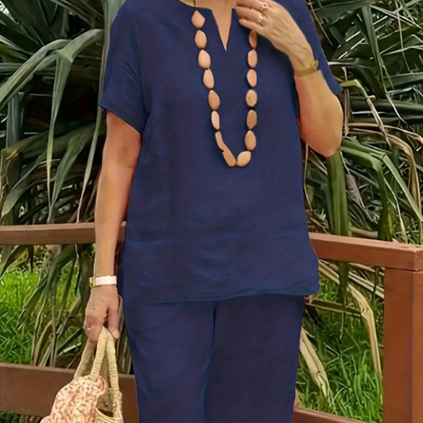 Women's Casual Suits Stylish Women's Cotton Linen Summer Suit with Wide Leg Pants Casual Loose Fit Two for Ladies for Summer