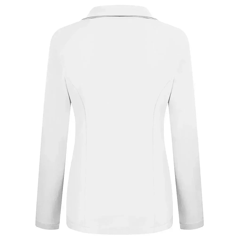 Women Suit Coat Elegant Lapel Suit Coat for Women Slim Fit Single Button Jacket for Business Wear Versatile Solid Color Soft