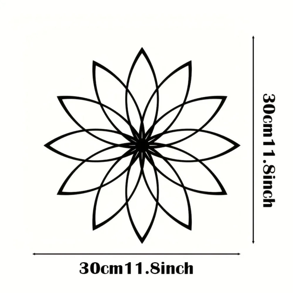 HelloYoung Mandala Wall Art, Lotus Flower Mandala Metal Wall Art, Metal Wall Art Spiritual Deco, Wall decor metal wall hanging，