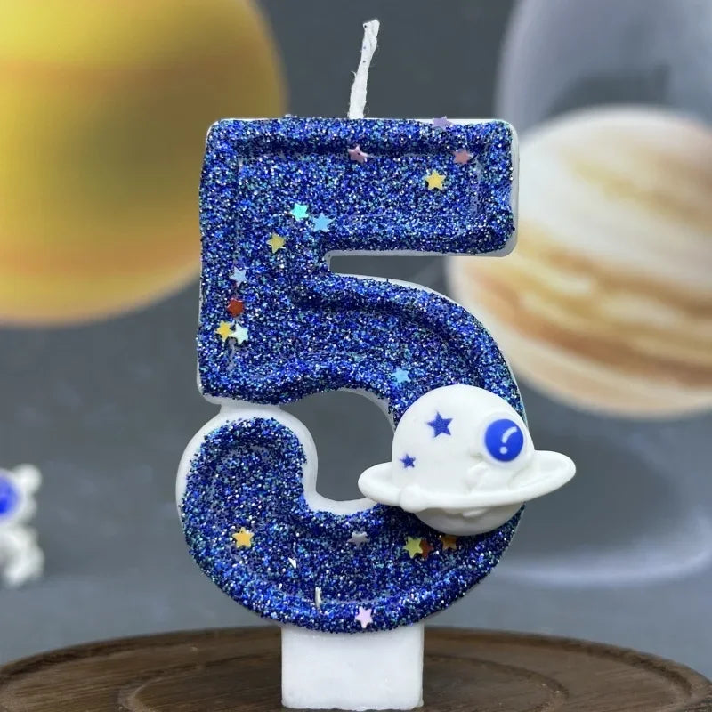 Number Candle, Blue Creative Birthday Cake Candle,use for Birthday Party and Wedding Decoration Mother's Day Graduatio