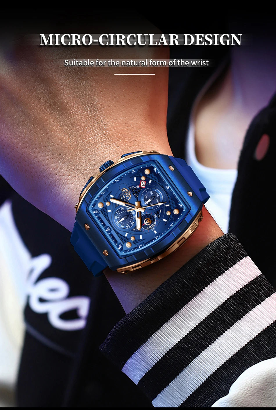 LIGE Top Brand Men's Watches Luxury Square Quartz Wristwatch Waterproof Luminous Chronograph Watch for Men Date Clock