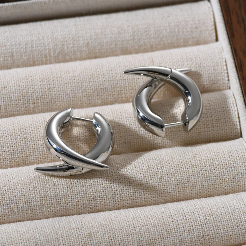 European American Fashion Brass S925 Silver Detachable Trendy Women's Earrings Suitable for Wedding Party Gifts