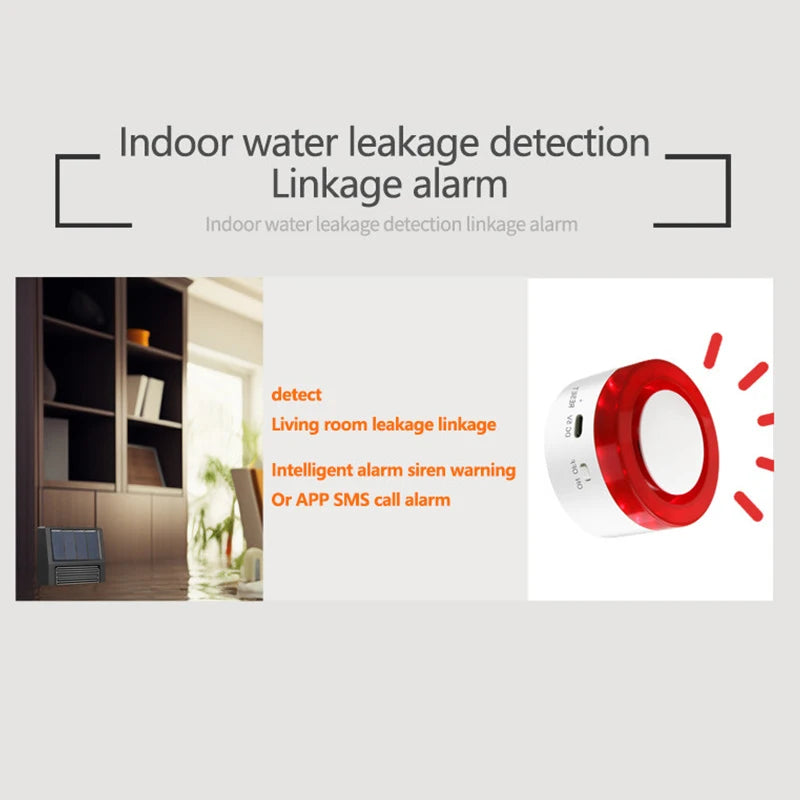 Smart Home Zigbee Solar Charging Real-time Rainwater Detector Smart Life App Controlled Wireless Solar Rain Sensors