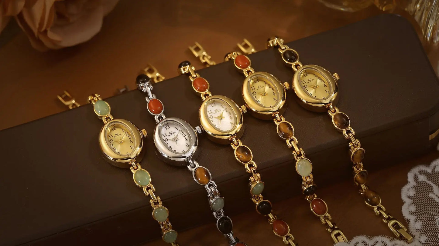 Watches For Woman Natural Jade Small Bracelet Quartz Wristwatch 2025 NEW Female Watch Vintage