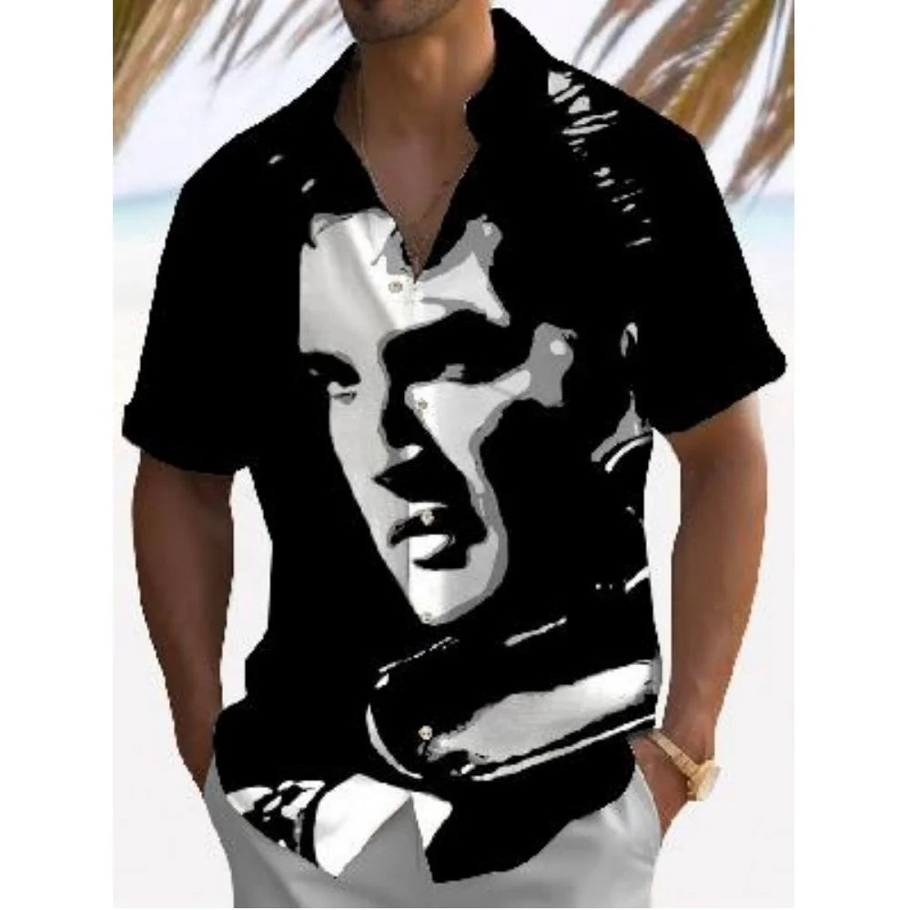 Men's Shirt Summer Casual Fashion Short Sleeved Shirt For Men Loose Breathable Hawaiian Shirt Man Casual Men's Clothing Top