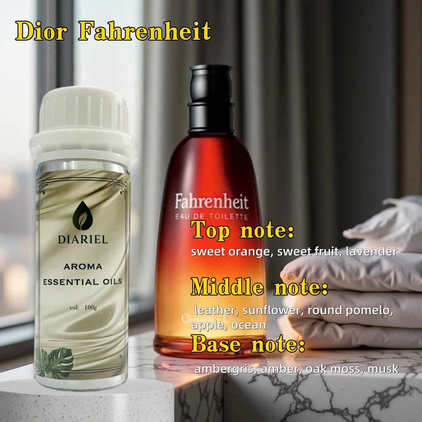 100ML Famous France Perfume Oil Men Women Fragrance Oasis Essential Oil Aromatherapy Aroma Diffuser Oil DLor Ton Foud Oud Wood