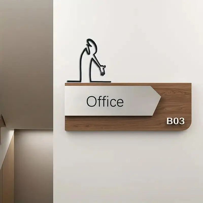 Minimalist La Linea Wall Decor - Abstract Line Art Decoration, Modern Metal Poster For Living Room