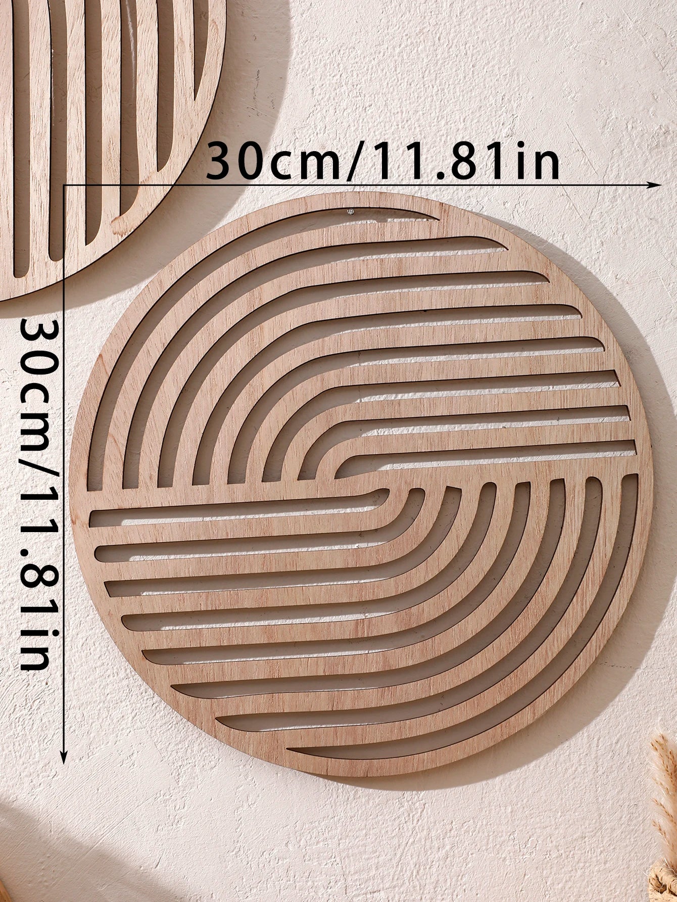 Natural Wooden Wall Hanging Wall Art Decor Water Ripples Wall Hanging Decoration Wall Decor Boho Wall Accent for Living Room