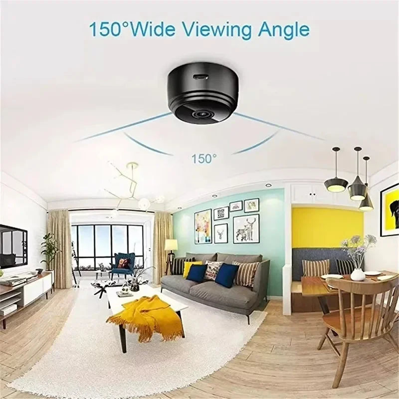 Smart Home A9 Mini Camera: WiFi Remote HD Surveillance & Wireless Monitoring in Compact Design