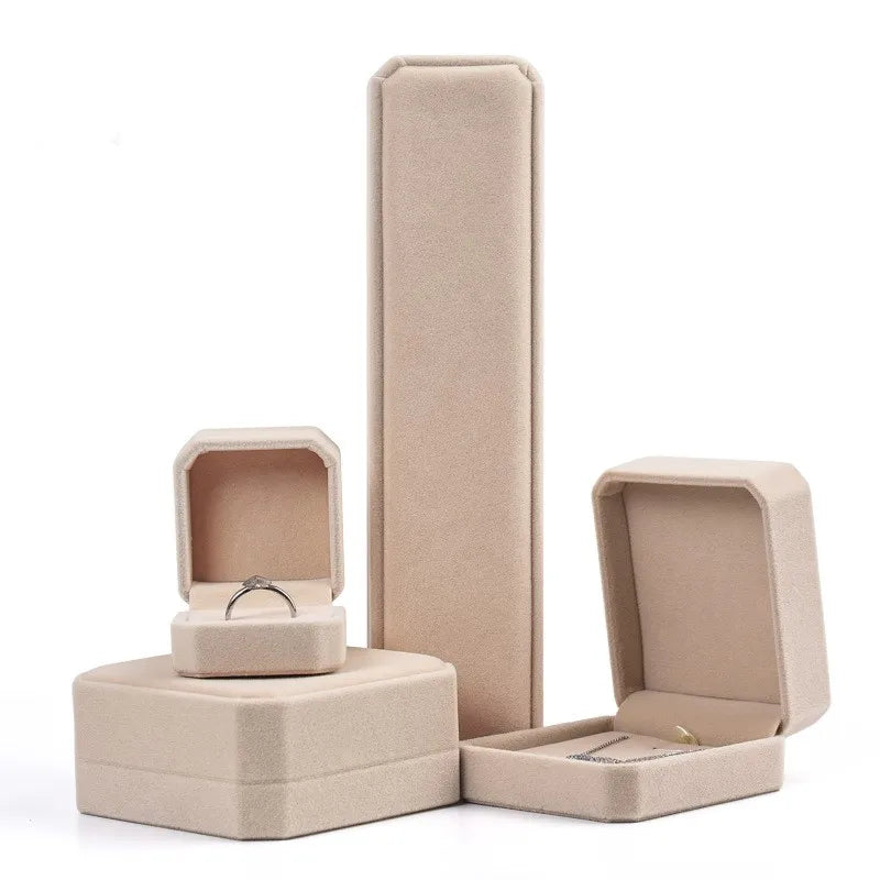High-end Velvet Jewelry Box Necklace Ring Bracelet Pendant Earrings Storage Wedding Party Gift Box Jewelry Organizer Box Joyero