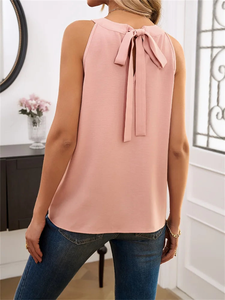 Going Out Summer Tank Tops Women 2024 Elegant Women Thin Tops Basic Casual Tank Top O-neck Tees Sleeveless Black Tops For Women