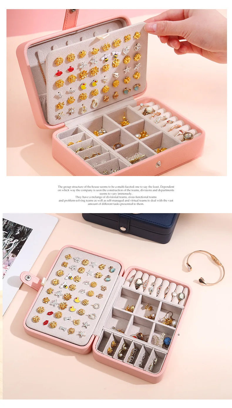 Jewelry Boxes Leather Jewelry Box Organizer Jewelry Display and Packaging Ring Box Suitable for Earrings and Rings