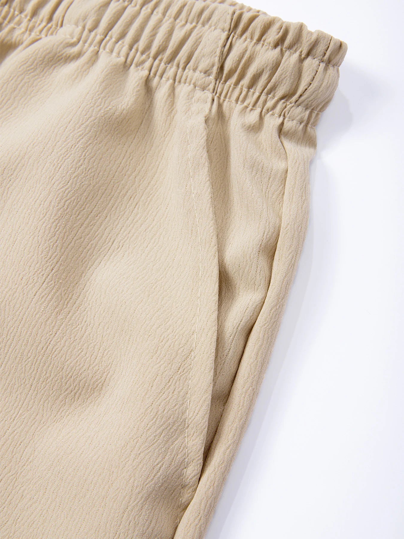 Men's Casual Trousers 2025 Spring/Summer New Man Large Size white Straight trousers Solid Beach black Fitness Pants S-XXXL