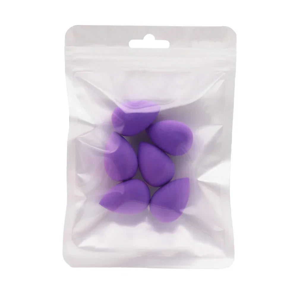 6pcs Mini Makeup Sponge Powder Cosmetic Puff Dry and Wet Sponge Concealer Liquid Foundation Beauty Women Make Up Accessories