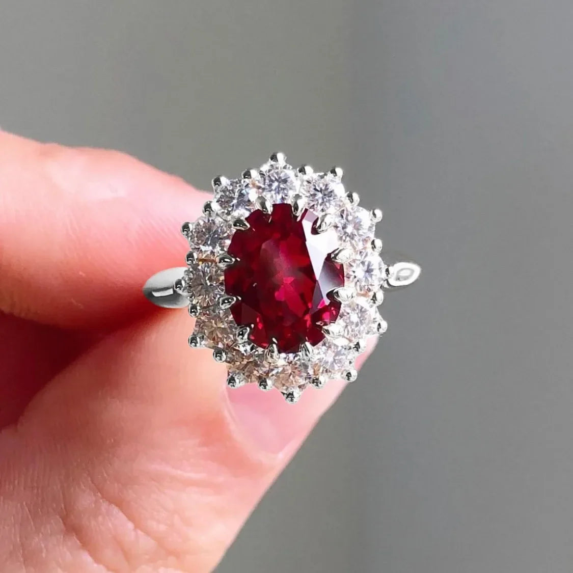 New Ruby Ring Stylish Simple Women's Zircon Jewelry Wedding