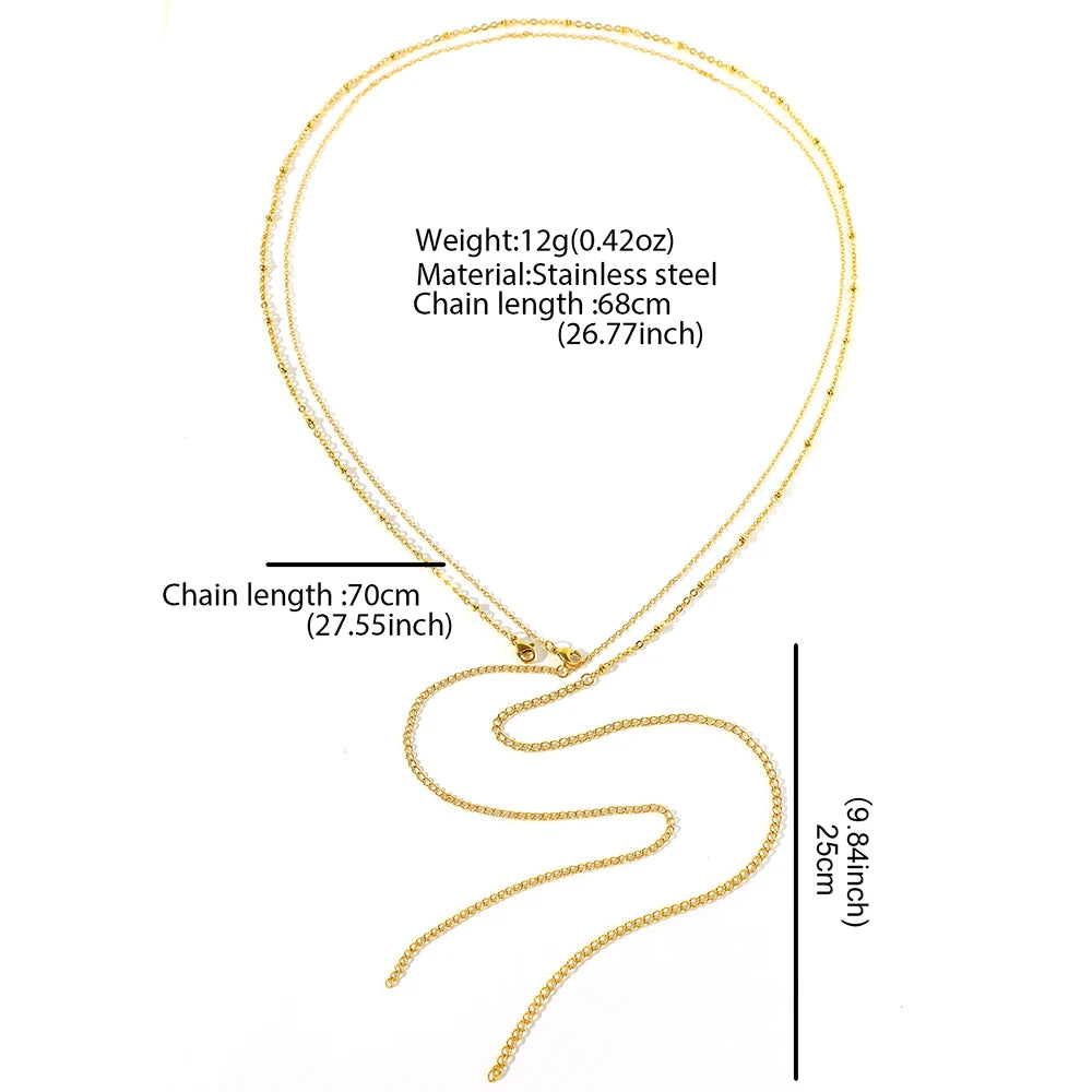 Stainless Steel Waists Chain Fashion Minimalist New Design Waists Chain Exquisite Layered Chain Waists Chain For Women Jewelry