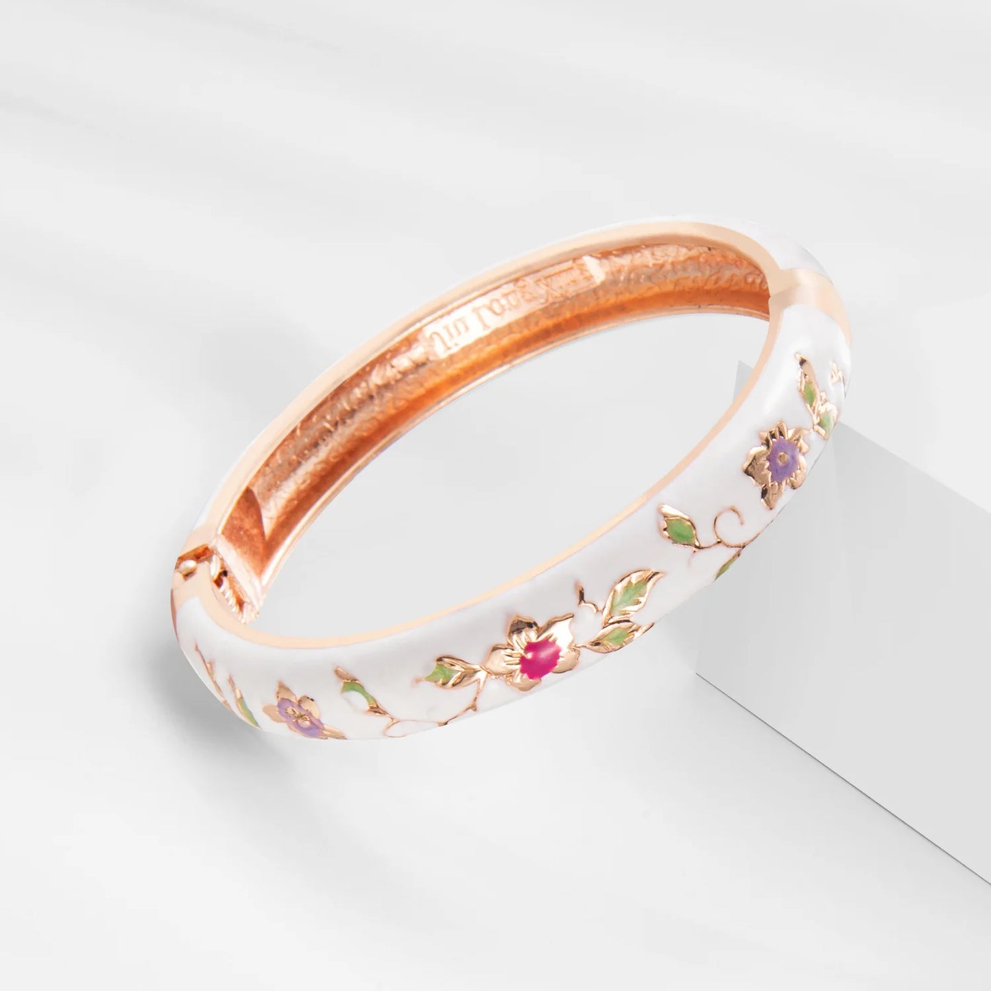 Bangle For Women Double Enamel Bangle Set Cloisonne Women's Jewelry Accessories Indian Style Dubai Trendy Metal Bracelet On Hand