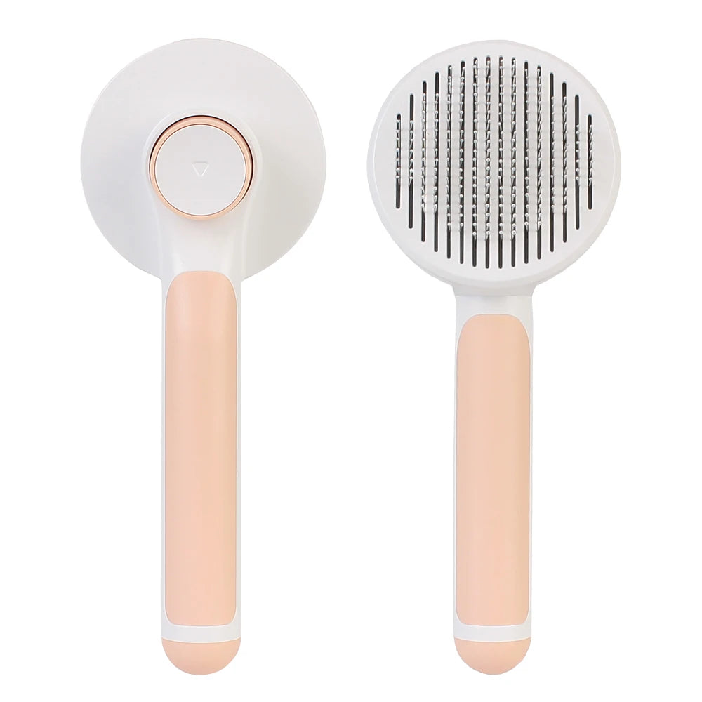 Cat Hair Cleaner Pet Accessories Cleaning and Beauty Products Self Cleaning Brush Pet Comb Plastic