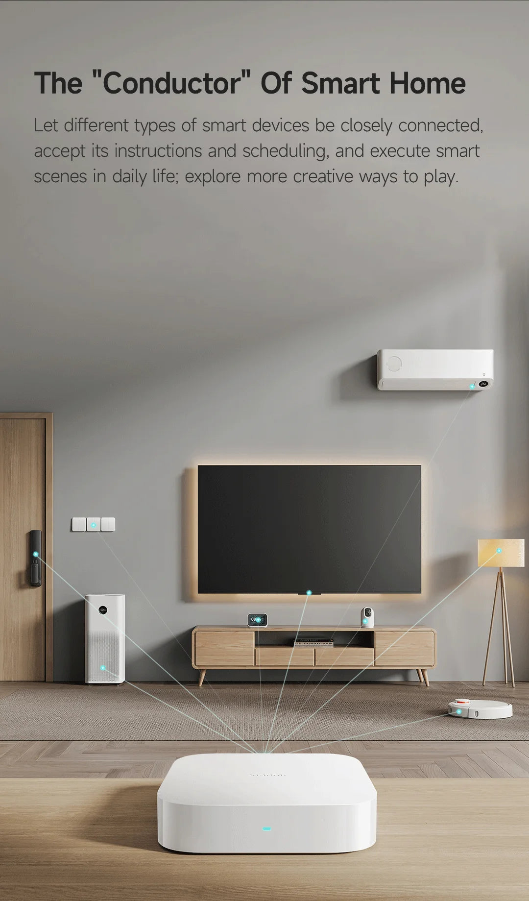 Global Version Xiaomi Mi Smart Home Hub 2 Support Bluetooth, Bluetooth Mesh, Zigbee Gateway 128MB Dual-band Wi-Fi Remote Control