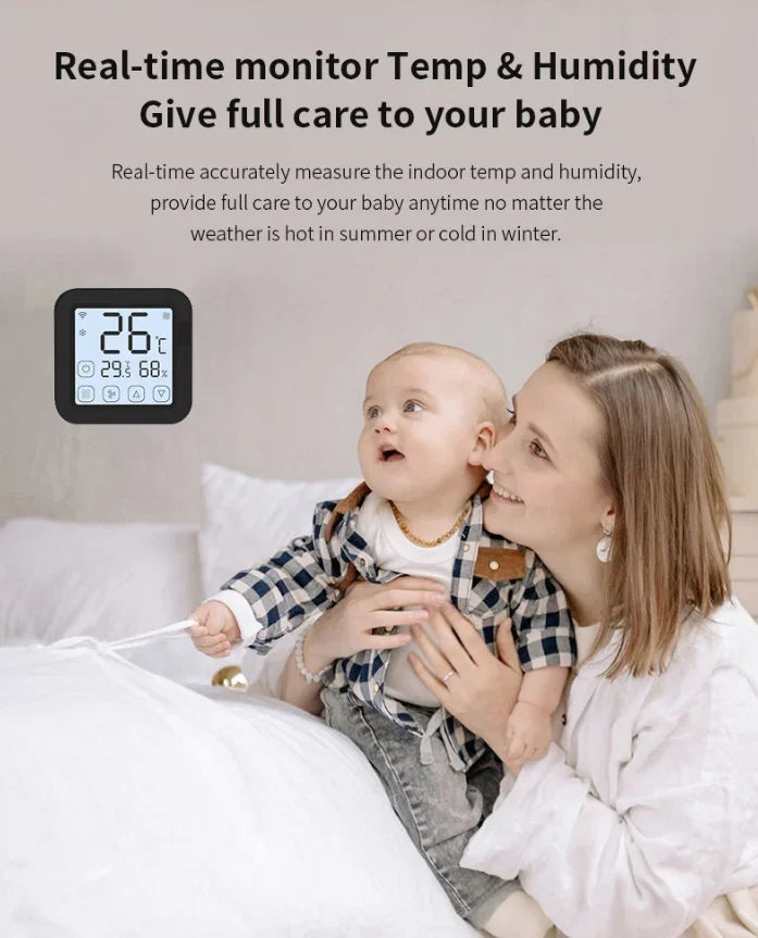 Smart Home Product Smart WiFi IR Universal Remote Temperature Humidity Sensor Remote Control with LED Screen