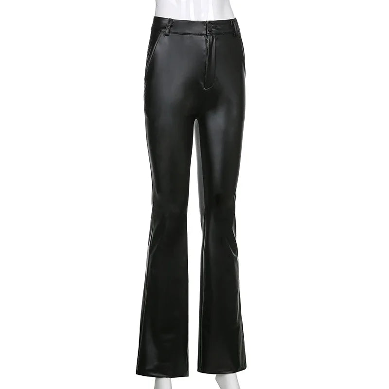 Women's Leather Pants New PU Micro-horn Trousers E-commerce Pants for Women