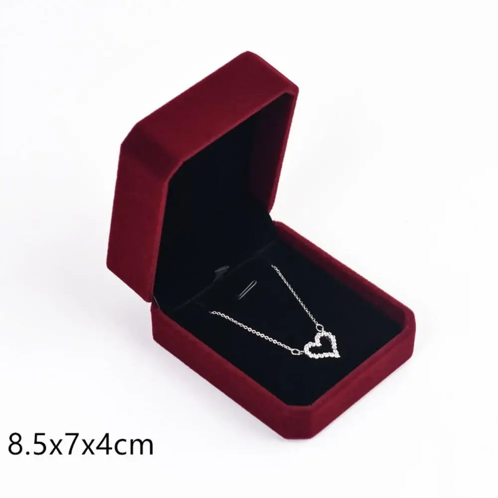 High-end Velvet Jewelry Box Necklace Ring Bracelet Pendant Earrings Storage Wedding Party Gift Box Jewelry Organizer Box Joyero