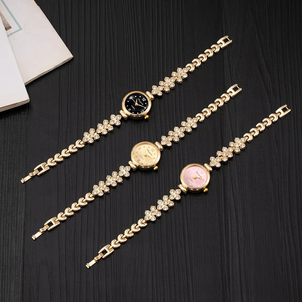 Women's Watches Set Fashion Elegant Small Dial Women Quartz Bracelet Watch Luxury Simple Ladies Wristwatch Clock Gifts relogio